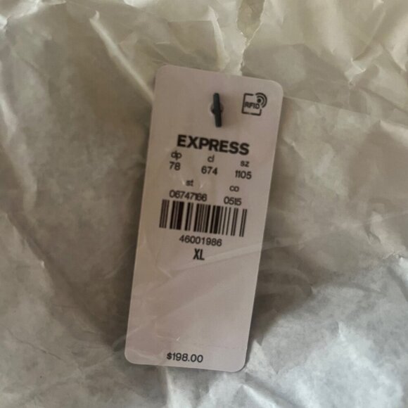 NWT Express Sequin Open Front Boyfriend Blazer, Bronze, XL - Picture 7 of 7